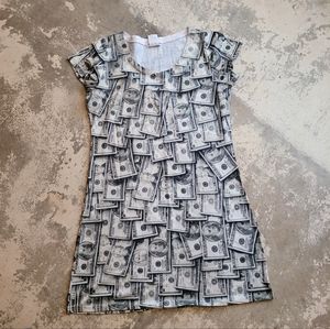 Million Dollar T-shirt Dress by Faux Real SZ Large